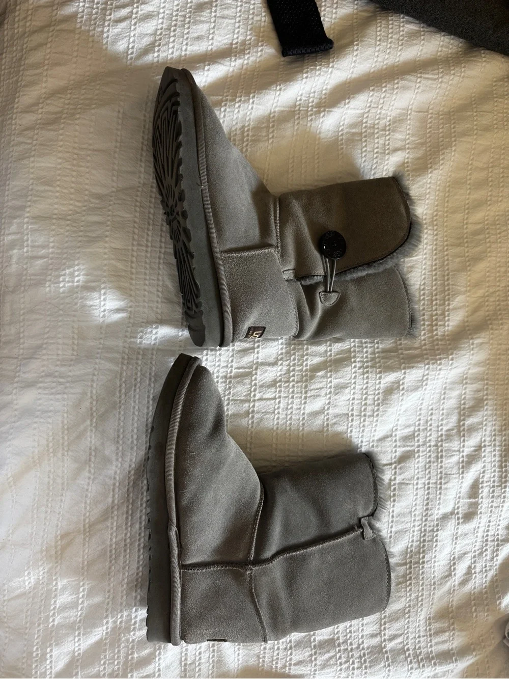 UGG Women's Short Button Boot in Gray